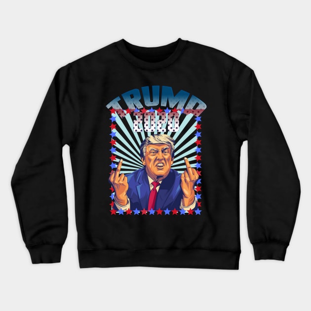 Funny Political Trump Elections Design Crewneck Sweatshirt by PsychoDynamics